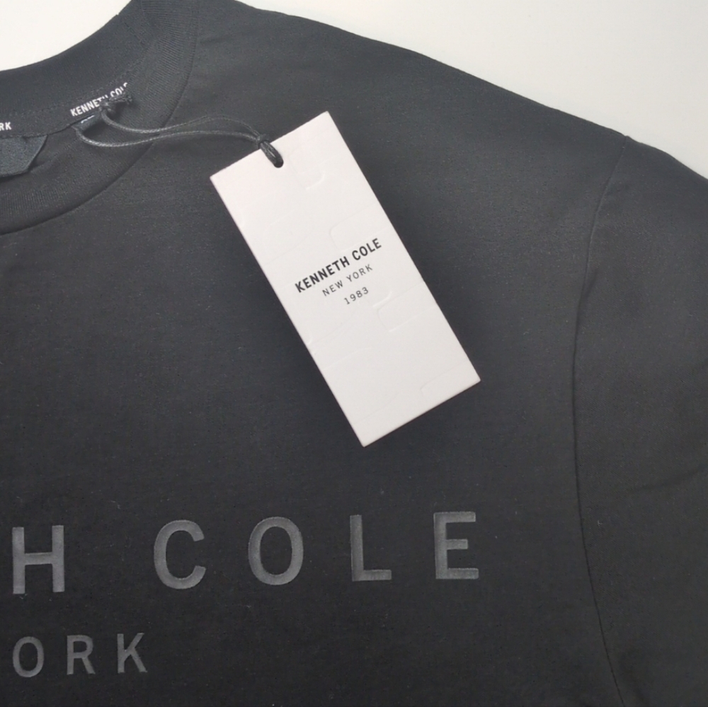 Kenneth Cole New York 1983 Logo Black On Black T-shirt Size Unisex XL NWT - Picture 10 of 16